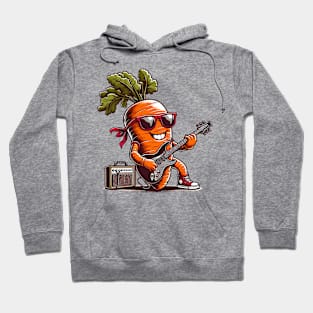 Carrot Playing Guitar Hoodie